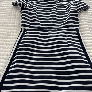 Express Striped Navy and White Dress